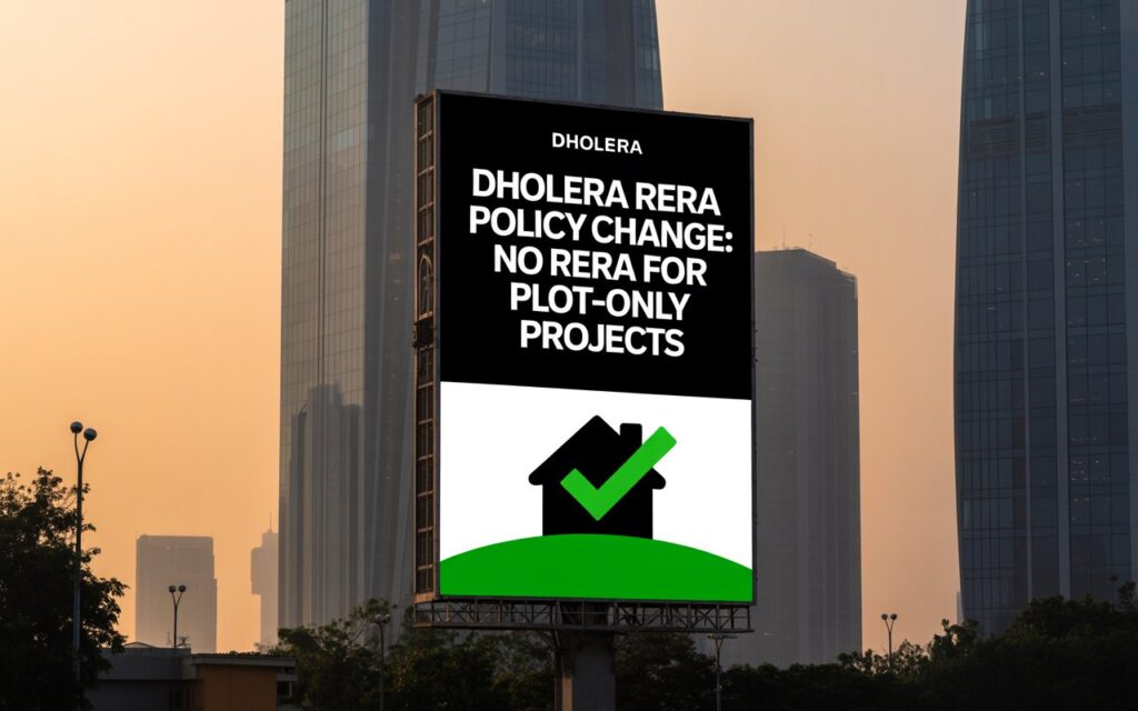 Dholera RERA Policy Change 2025 No RERA for Plot-Only Projects